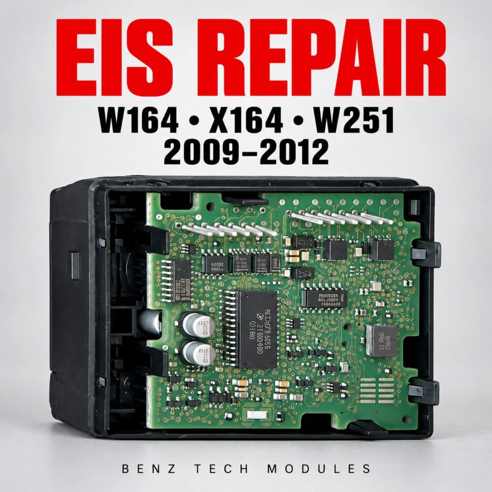 Mercedes W164 X164 W251 EIS repair for 2009–2012, showing the electronic ignition switch circuit board — Benz Tech Modules
