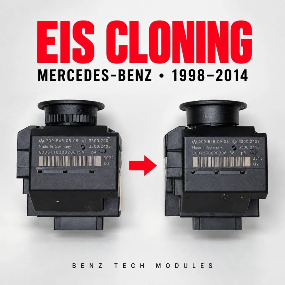 Two Mercedes electronic ignition switches for EIS cloning, 1998–2014 — Benz Tech Modules
