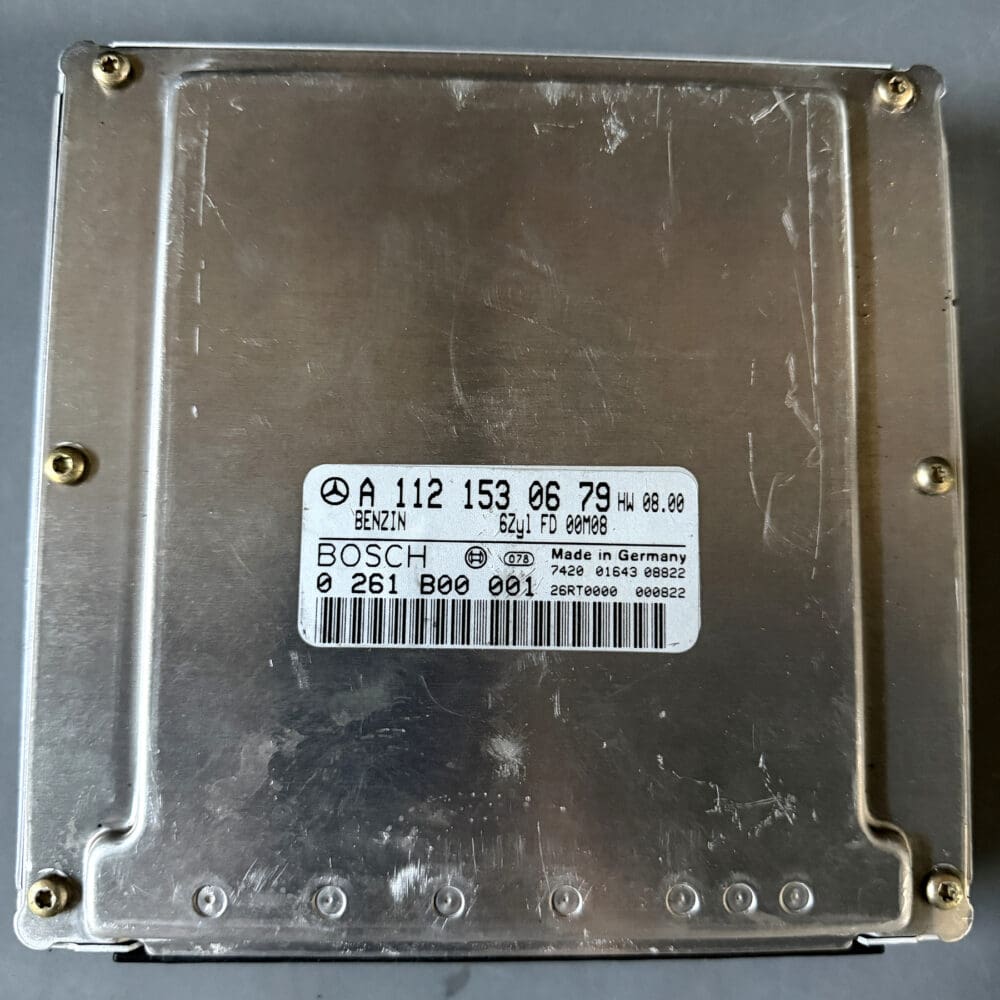 Used Mercedes-Benz A1121530679 M112 ECM - actual unit label and casing