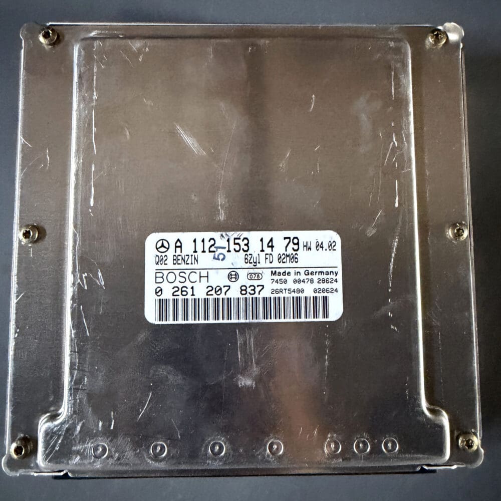 Used Mercedes-Benz A1121531479 M112 ECM - actual unit label and casing